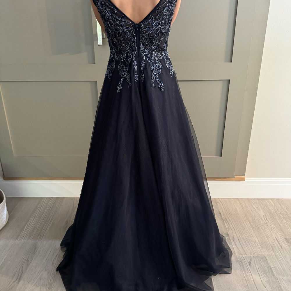 Navy Prom Dress - Picture 5 of 7